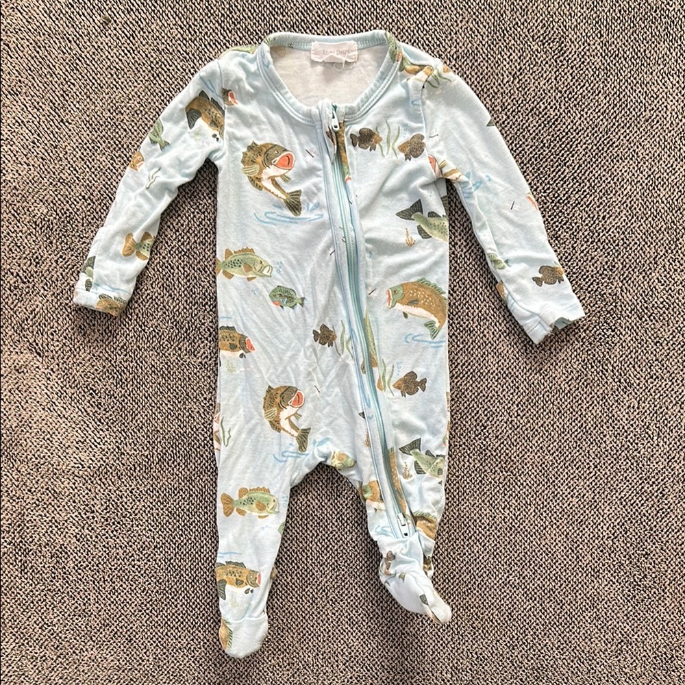 Kids Fish Print One Piece Pajama